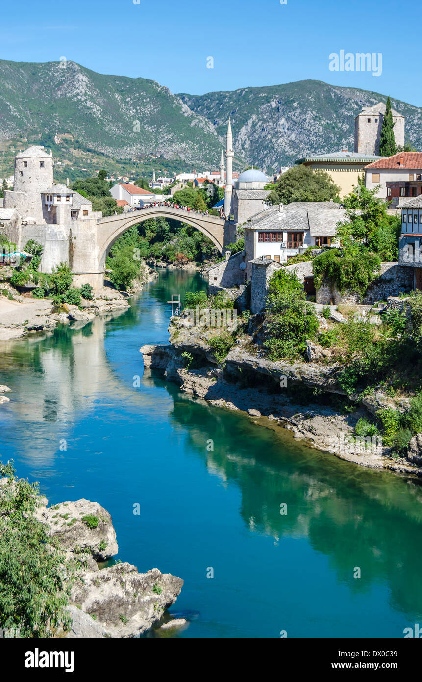 Old bridge in Mostar, Bosnia Stock Photo