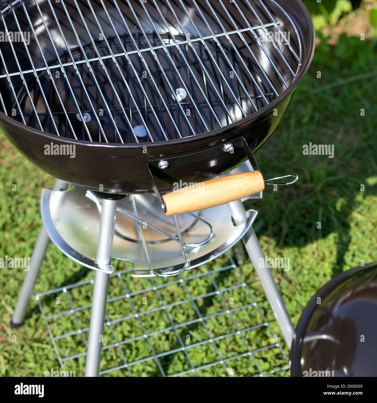Kettle barbecue grill in summer garden, outside, nobody Stock Photo Alamy
