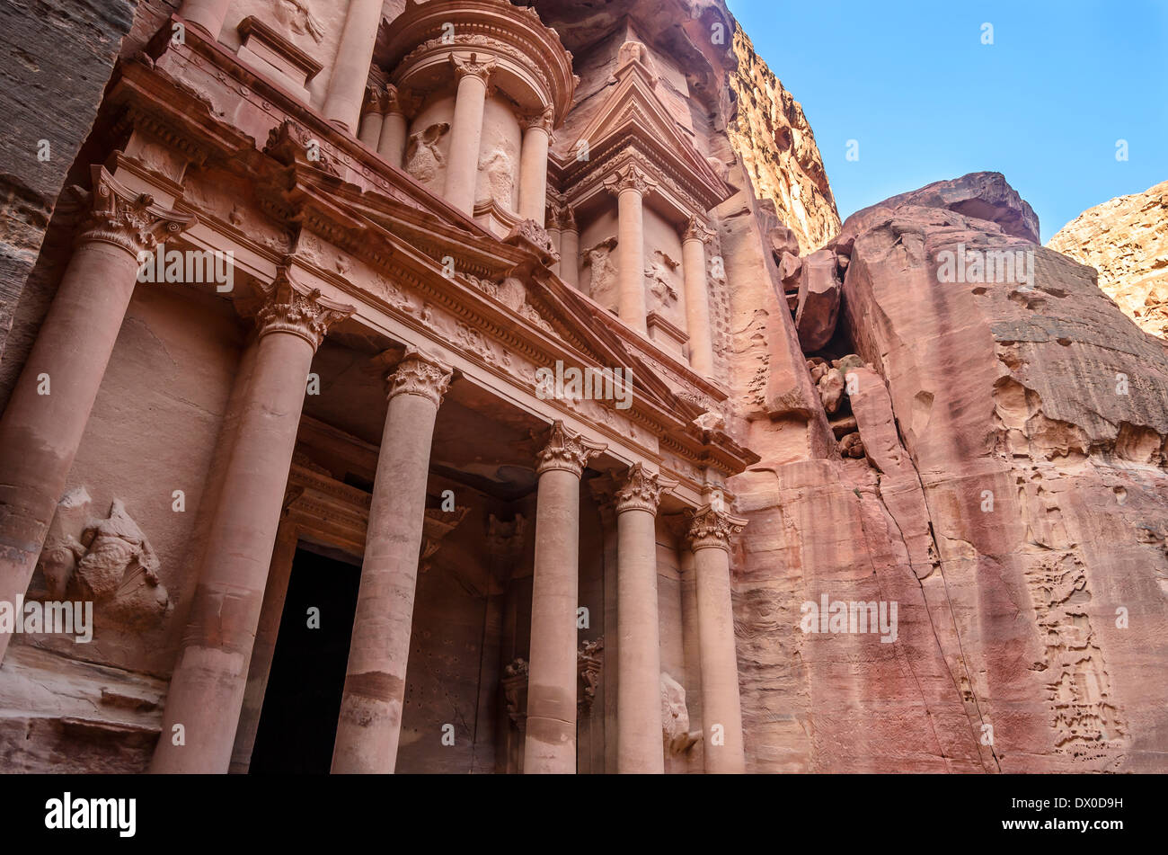 Petra Treasury in Jordan Stock Photo