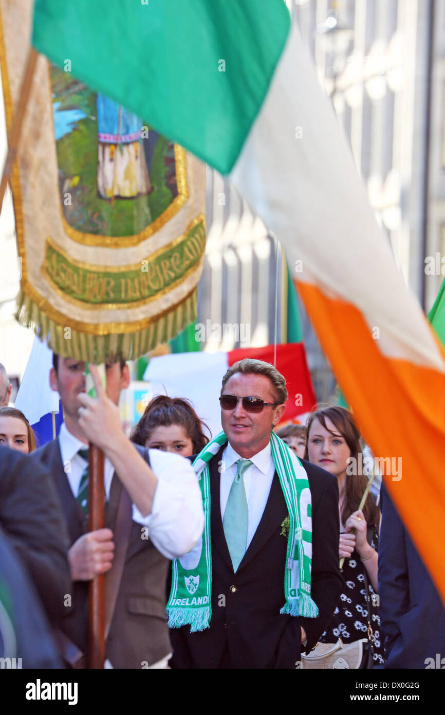 London, UK. 16th March 2014. Michael Flatley at the St. Patrick's Day Parade 2014 in London, England Credit:  Paul Brown/Alamy Live News Stock Photo