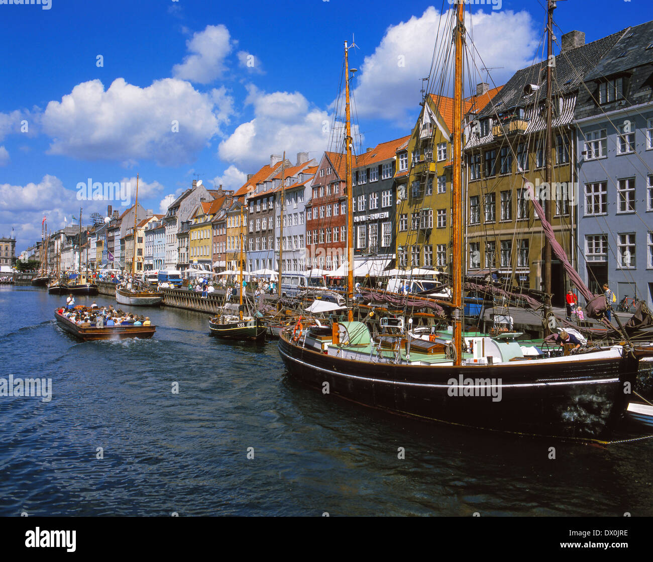 Ships In Nyhavn Copenhagen Denmark Europe Stock Photo Alamy