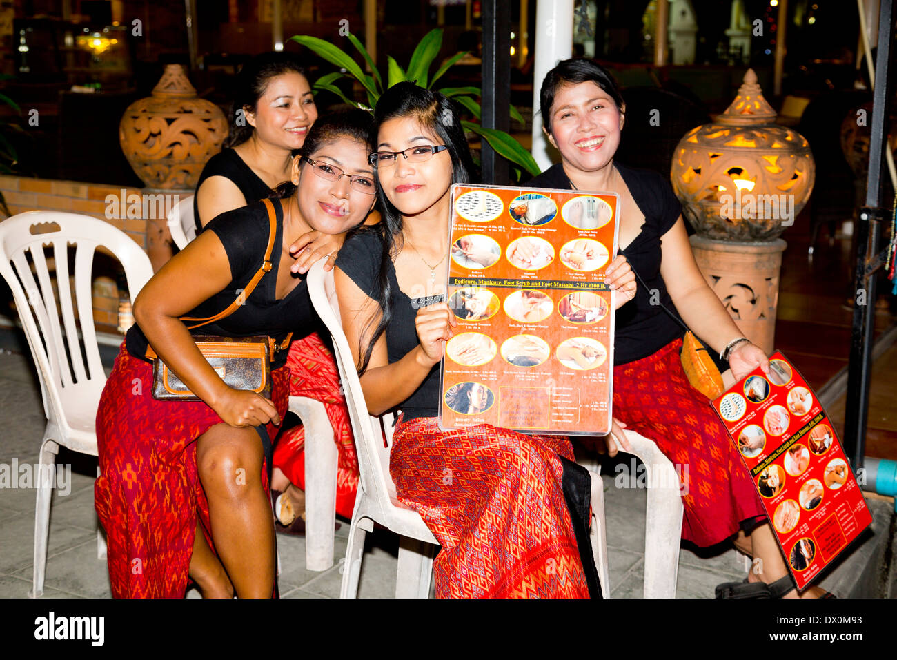 Massage Girls in Patong, Phuket, Thailand Stock Photo - Alamy