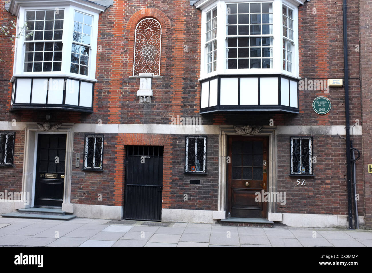 sir michael balcon film maker former residence in 57a tufton street city of westminster london sw1 uk 2014 Stock Photo