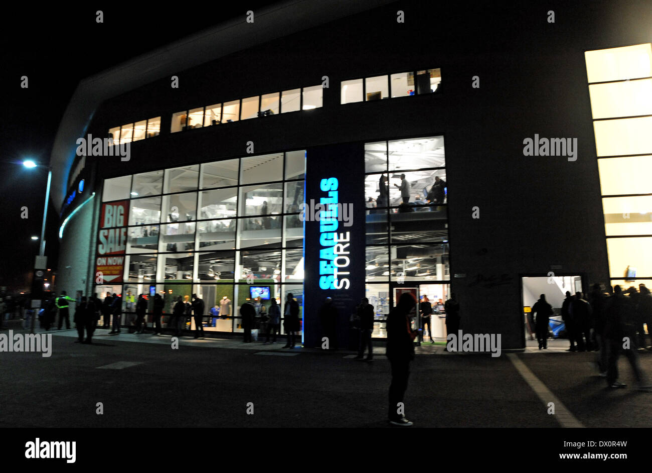 The Brighton and Hove Albion club shop at the American Express Community football stadium Brighton UK Stock Photo