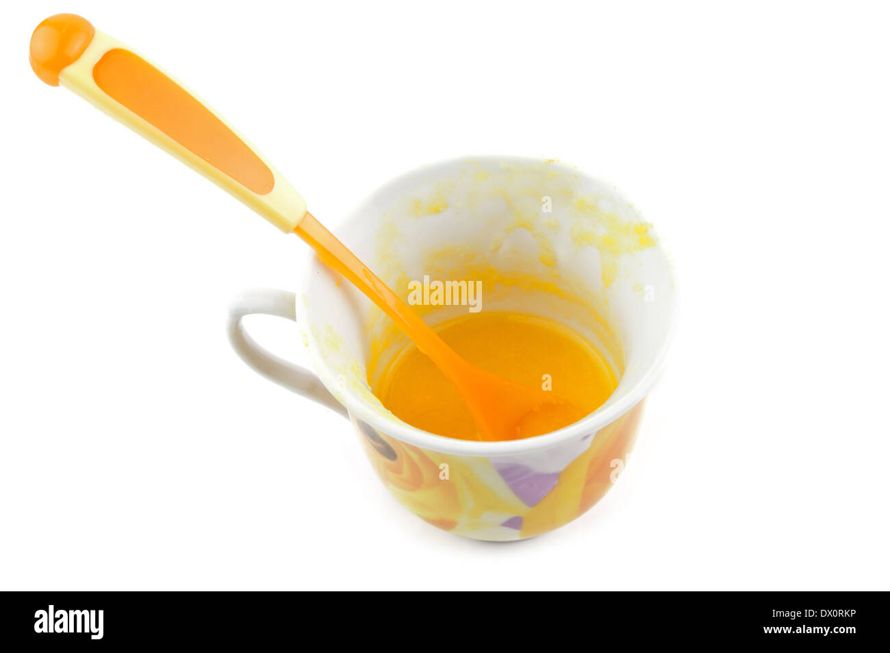 glass pot with spoon isolated on a white background Stock Photo - Alamy