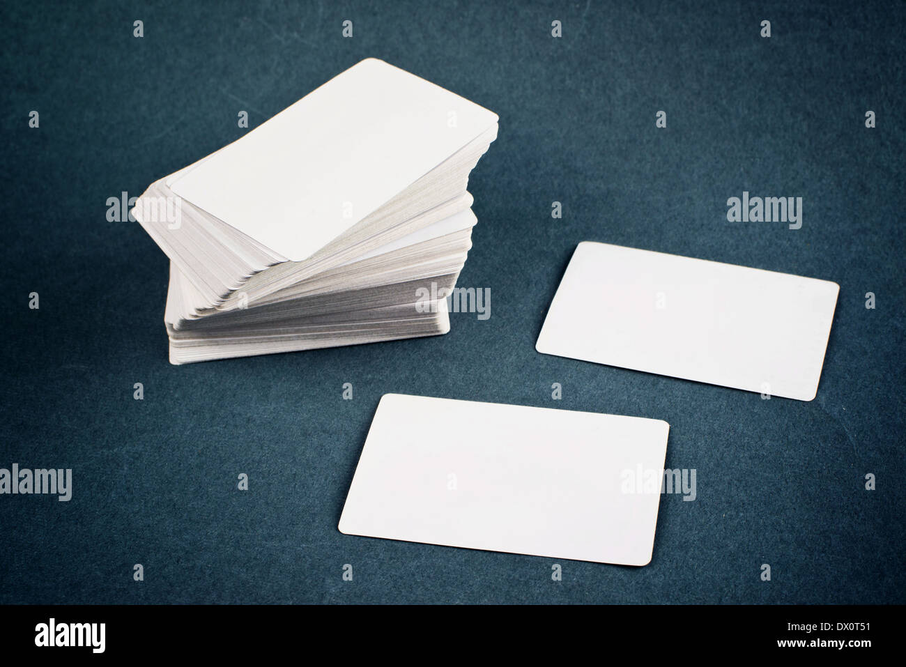 Business cards with rounded corners. Stack of blank horizontal business ...