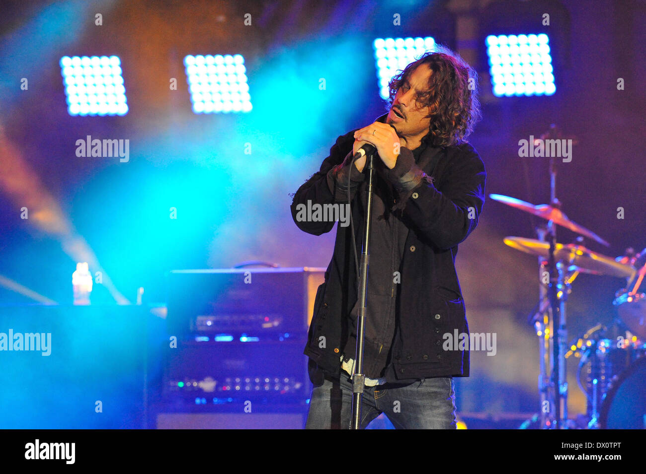 Austin, Texas, USA. 14th Mar, 2014. Chris Cornell of Soundgarden performs in concert at the Guitar Center Direct TV live stream show from a roof top party during South By Southwest (SXSW) on March 14, 2014 in Austin, Texas - USA (Photo by Manuel Nauta/NurPhoto) © Manuel Nauta/NurPhoto/ZUMAPRESS.com/Alamy Live News Stock Photo