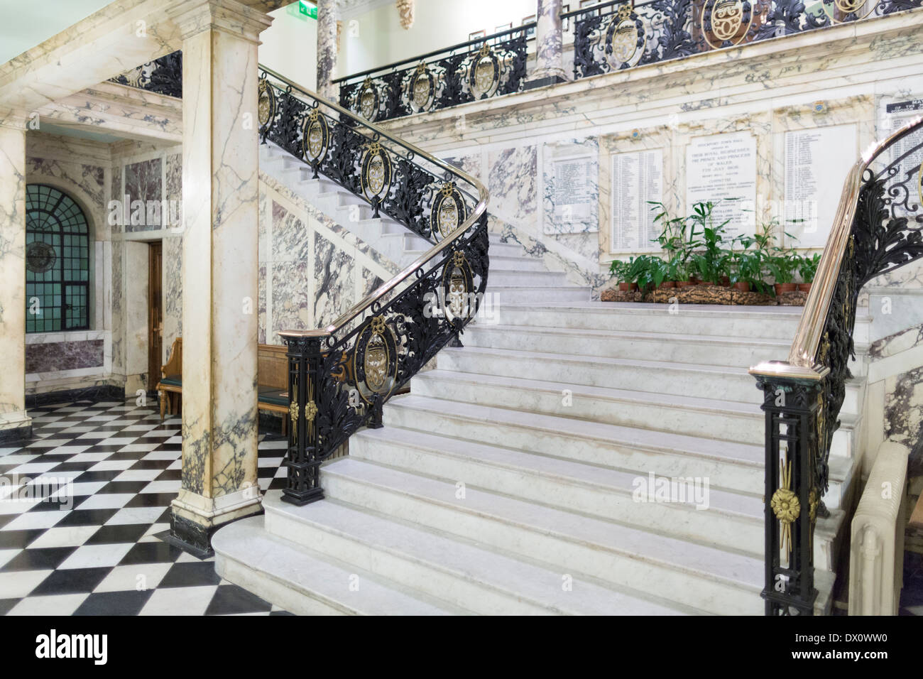 Stockport town hall Marble staircase Stock Photo 67632460 Alamy