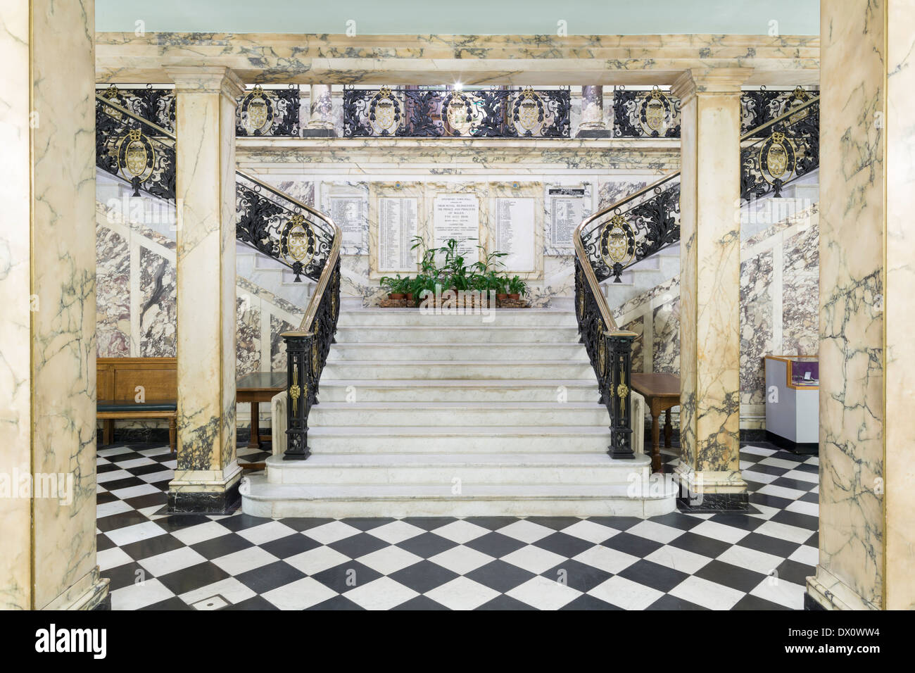 Stockport town hall Marble staircase Stock Photo Alamy
