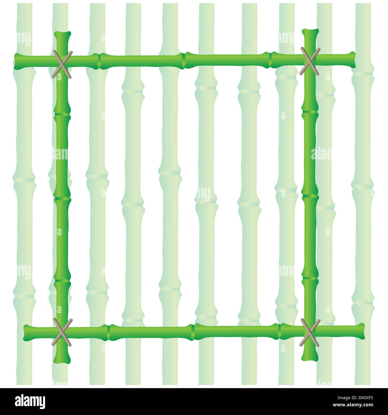 colorful illustration with bamboo frame for your design Stock Photo - Alamy