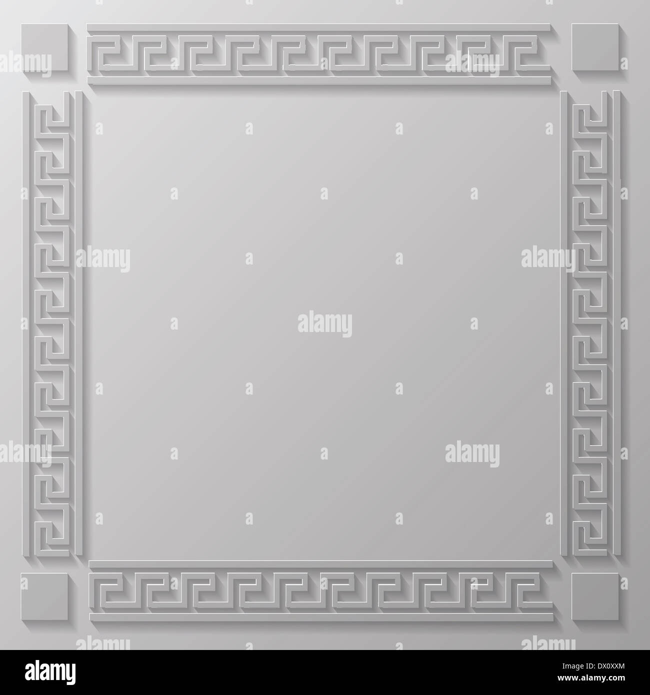 illustration with greek frame for your design Stock Photo - Alamy