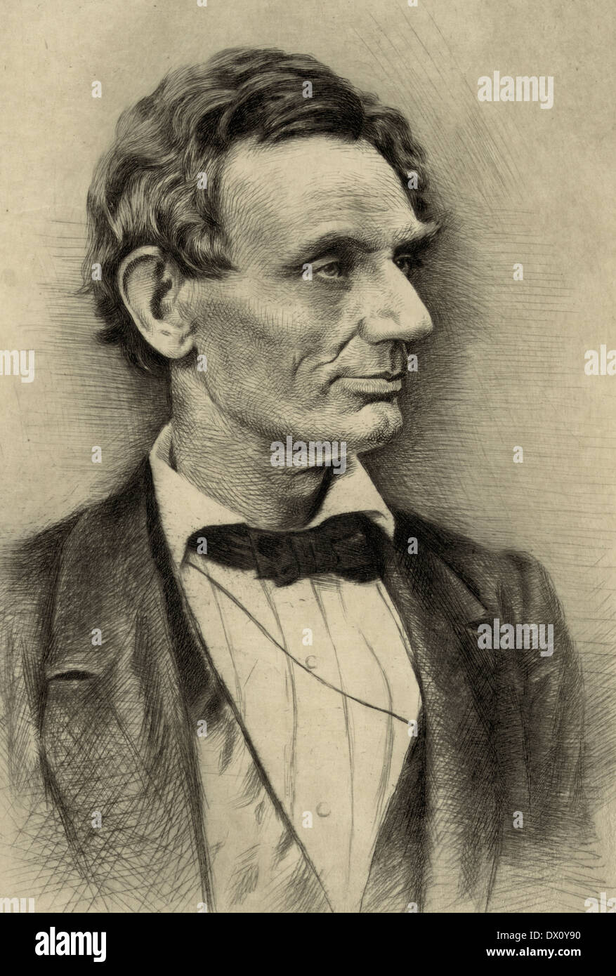 Portrait of President Abraham Lincoln Stock Photo