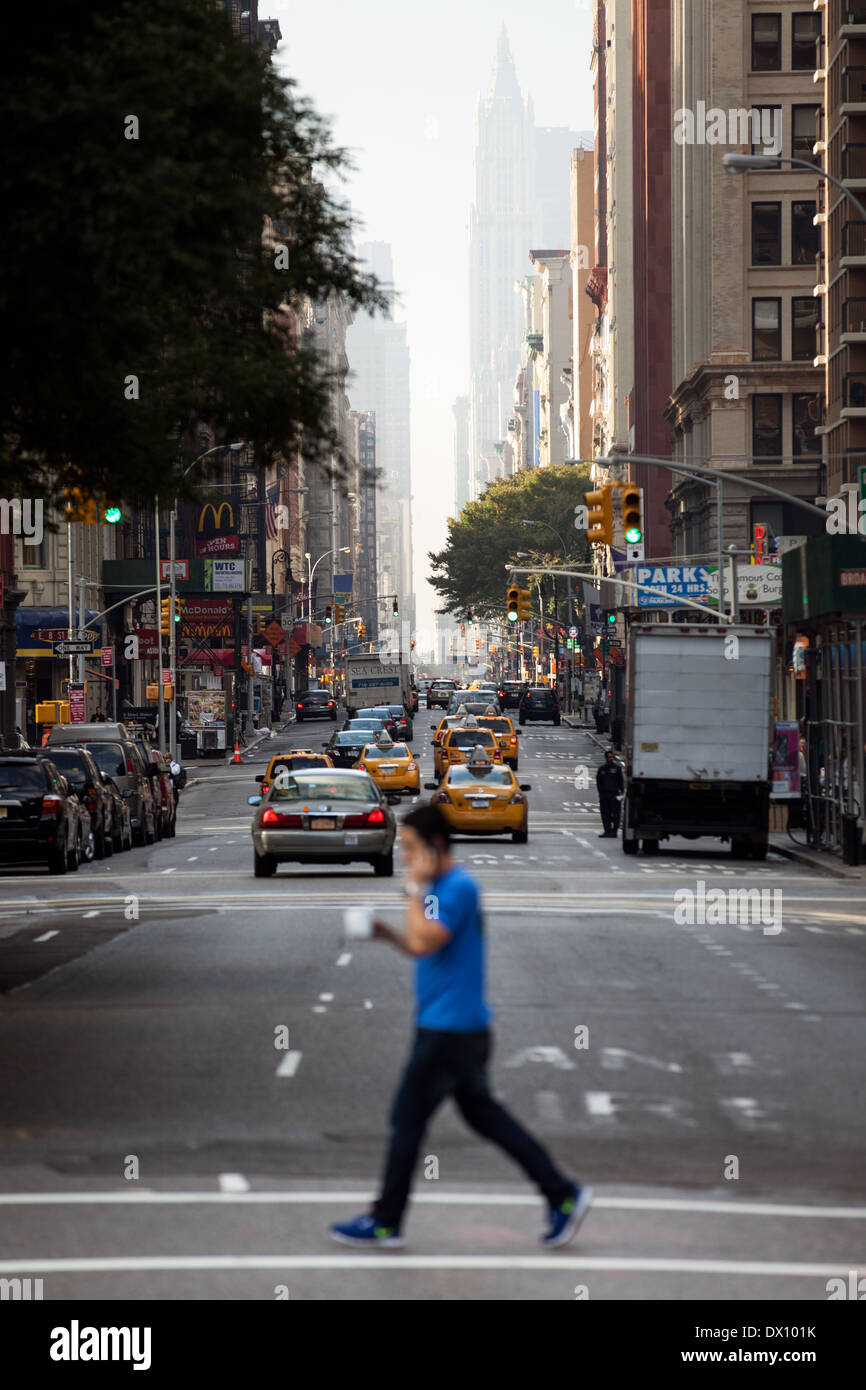 Blurry pedestrian in New York City. Stock Photo