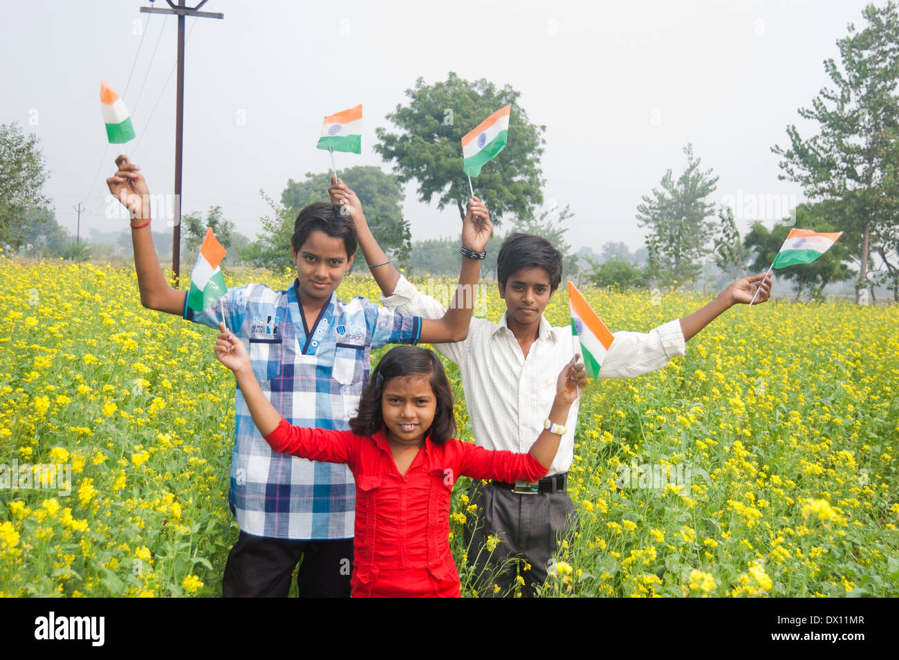 Indian flag children hi-res stock photography and images - Alamy