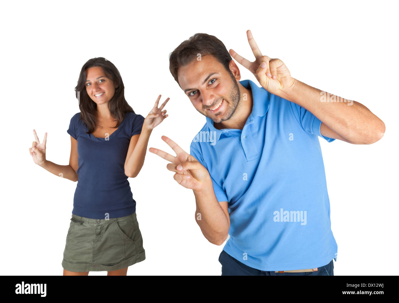 Full length portrait happy young Cut Out Stock Images & Pictures - Alamy