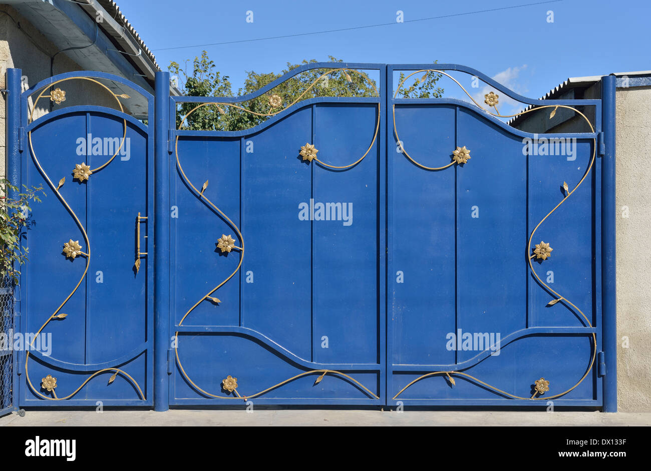 Traditional house gate, Balykchy, Kyrgyzstan Stock Photo Alamy