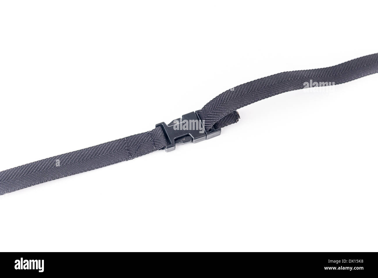 black plastic buckle on strap Stock Photo