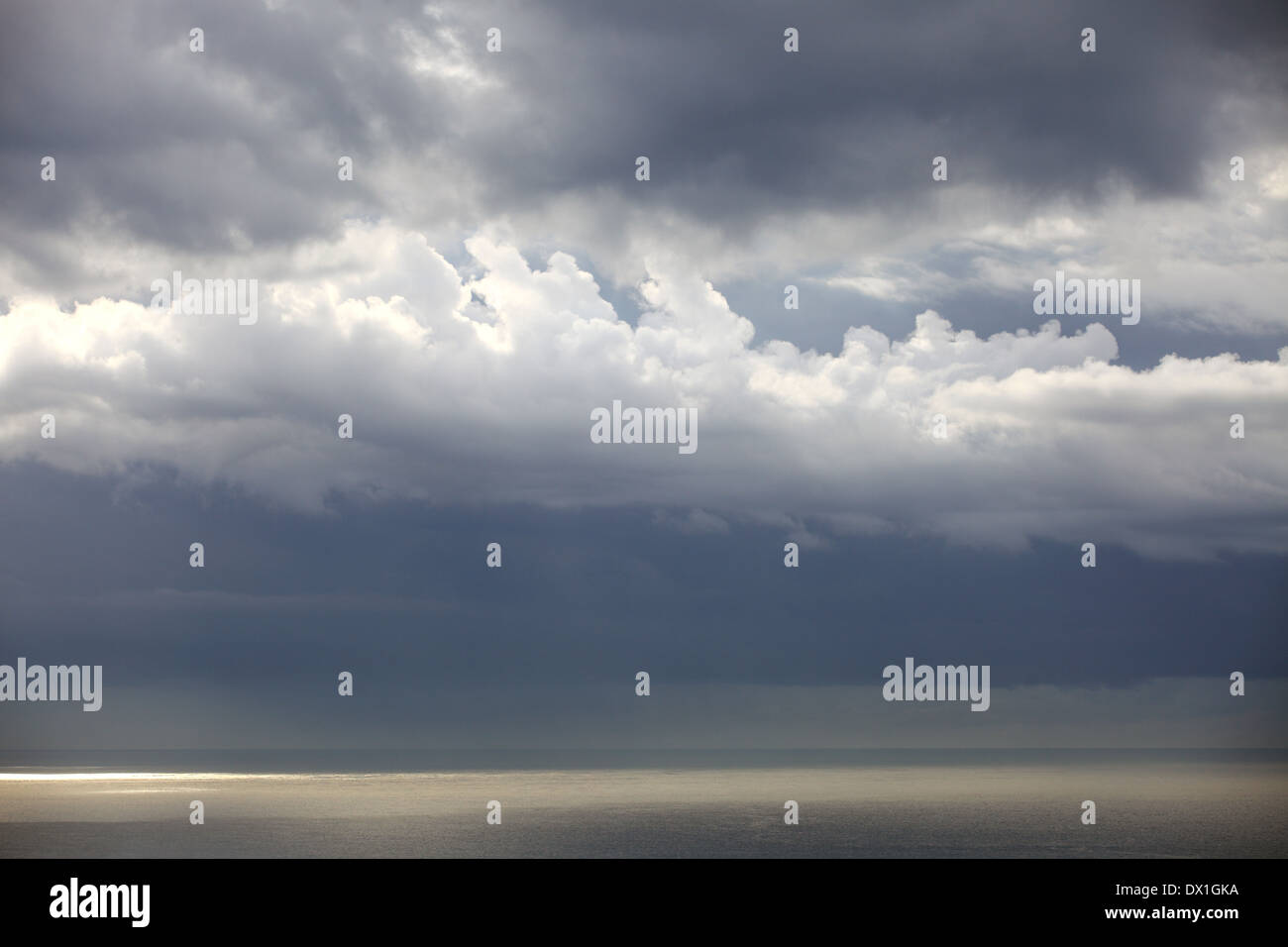 Stormy sky above the sea Stock Photo