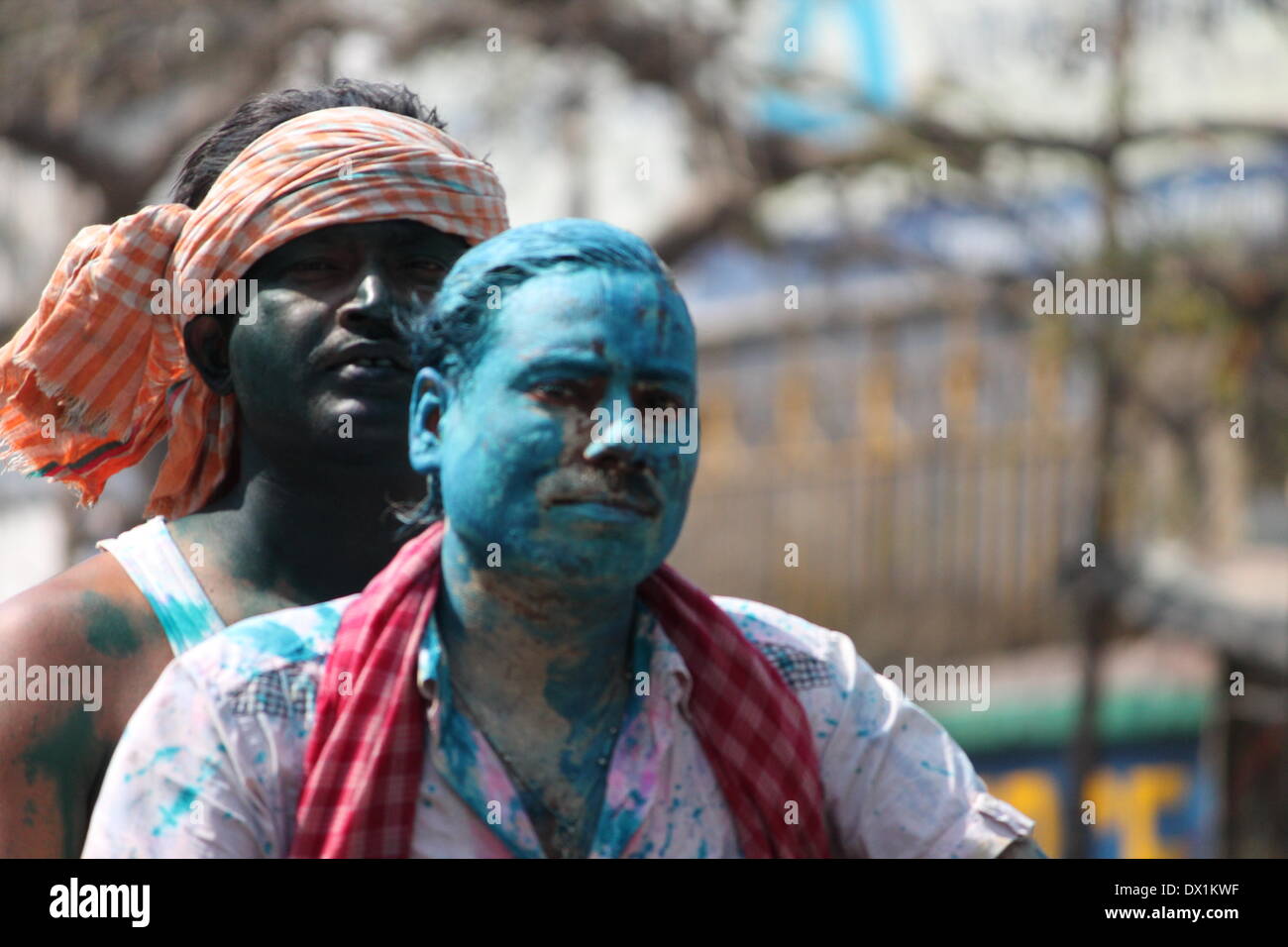 Ashok Rajpath Ashok Rajpath, Patna, Bihar, India, 17th March 2014. Revellers ...