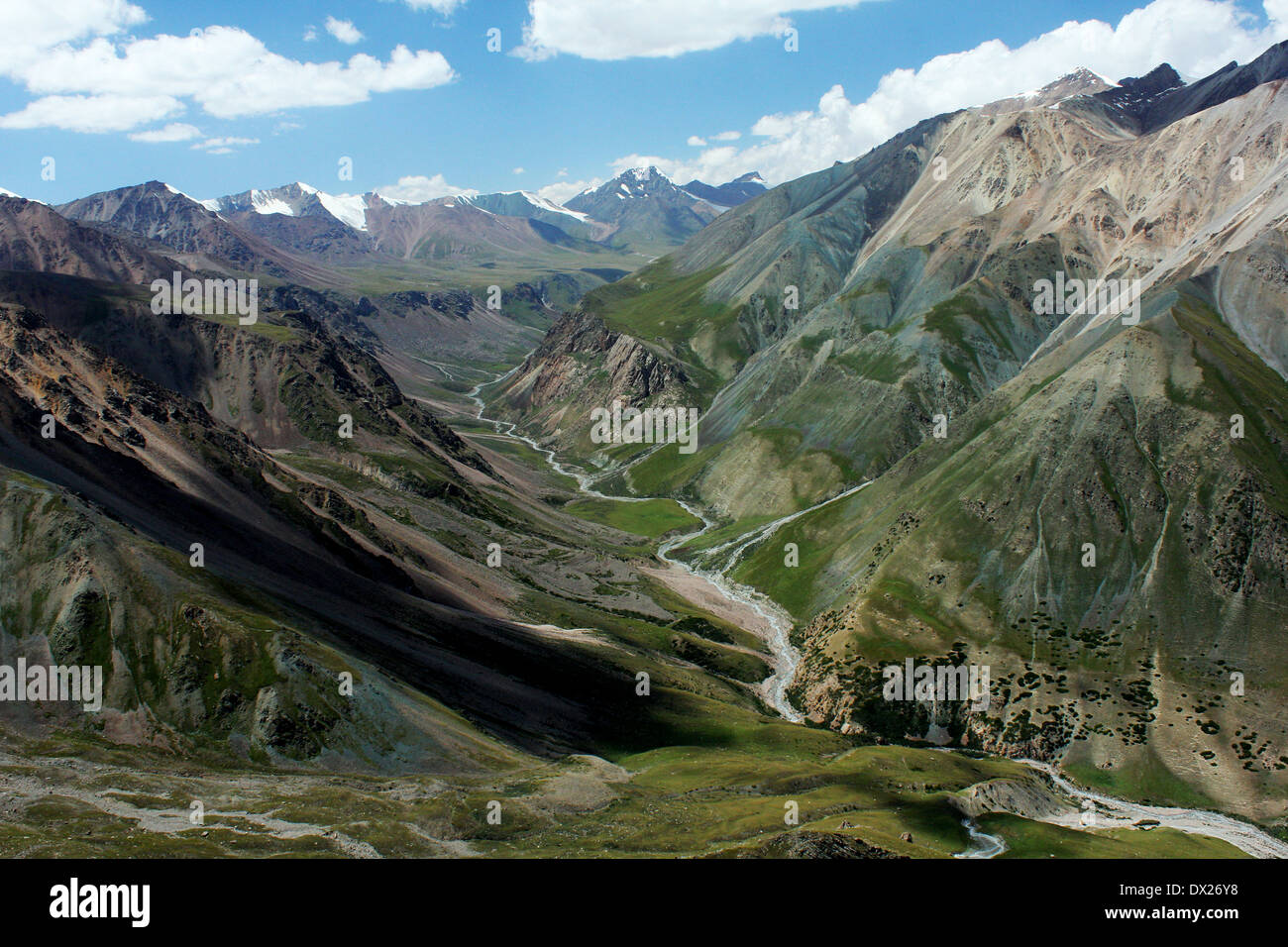 River in Barskaun (Barskoon) valley, Terskey ridge, Kyrgyzstan Stock Photo
