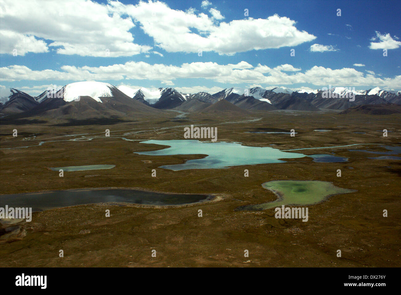 Glacial lakes at Barskaun (Barskoon) pass, Terskey ridge, Tien-Shan, Kyrgyzstan Stock Photo