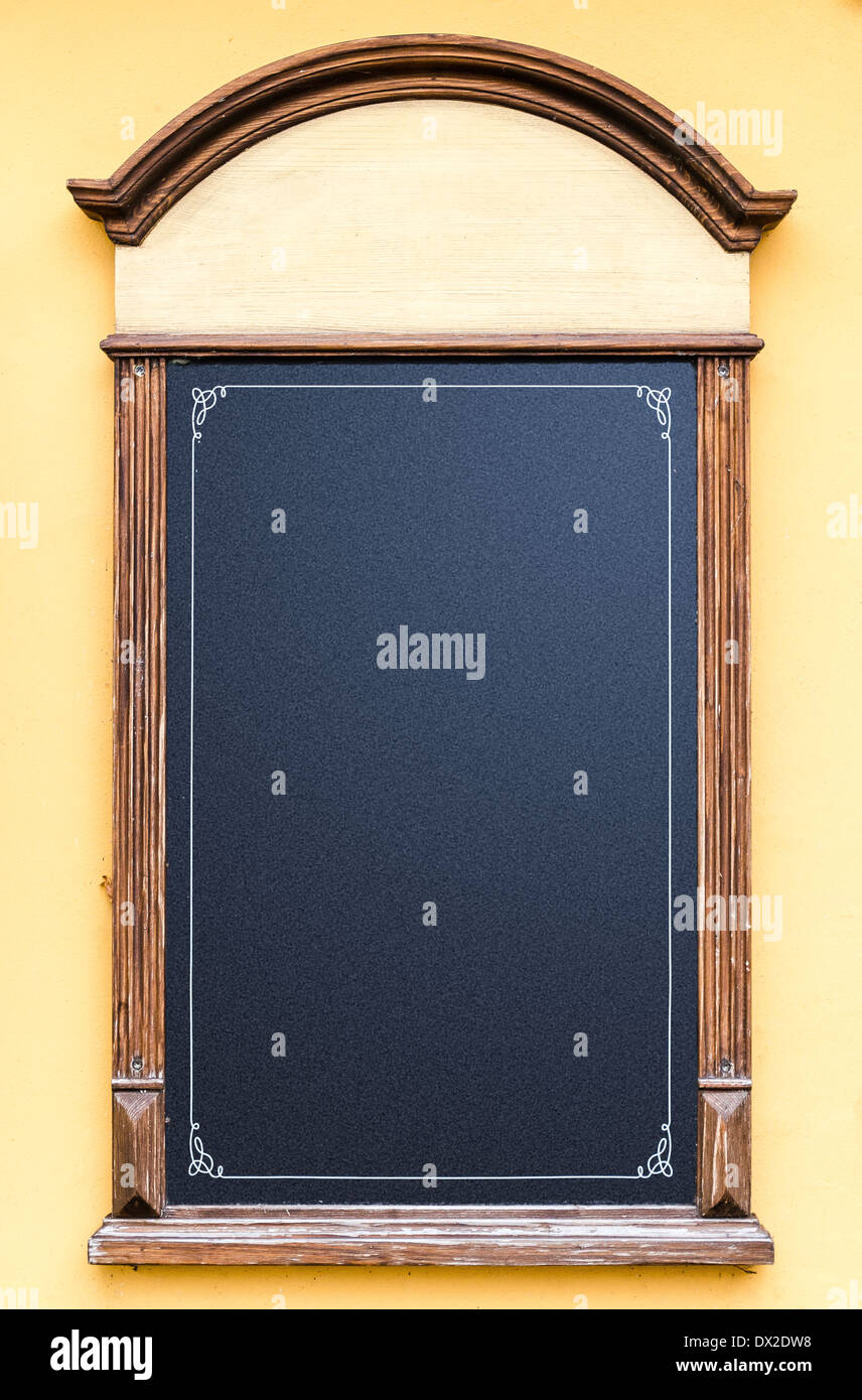 chalkboard with wooden frame Stock Photo - Alamy