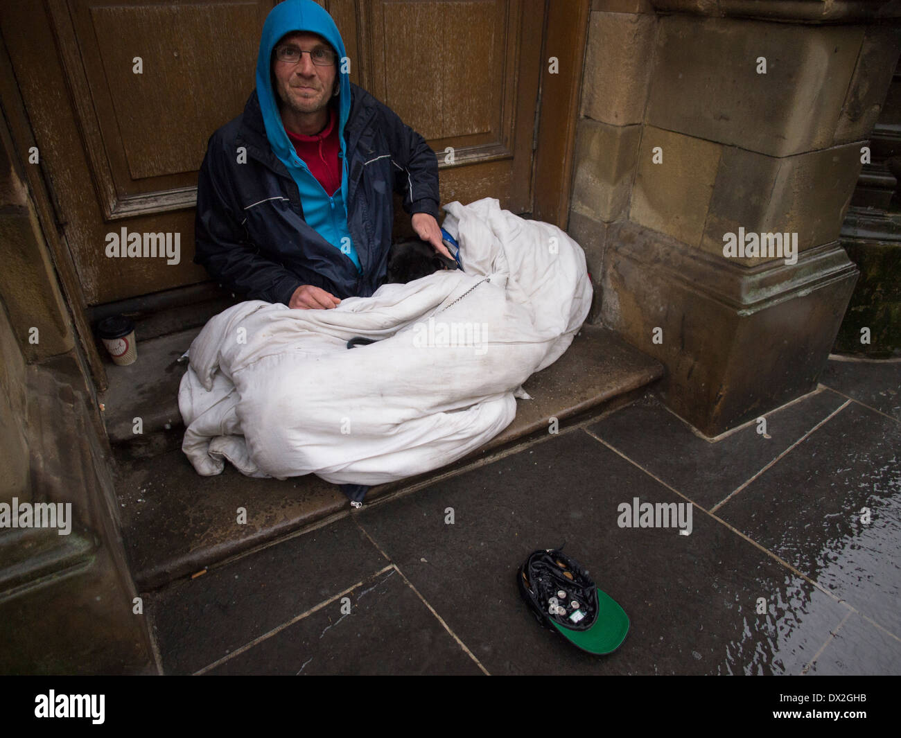 Homeless Person, Edinburgh Stock Photo
