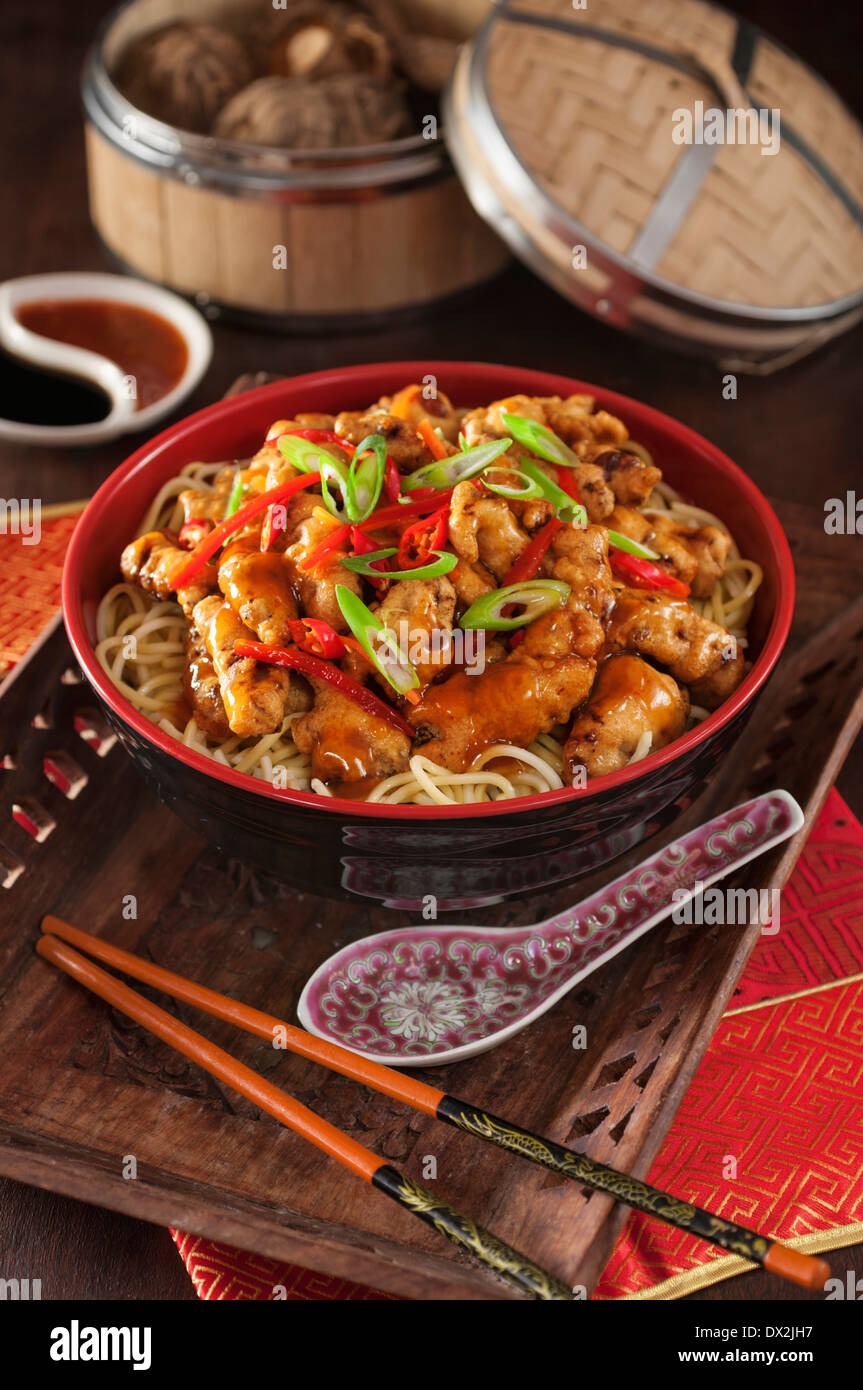 Crispy chilli beef. Chinese food. Stock Photo