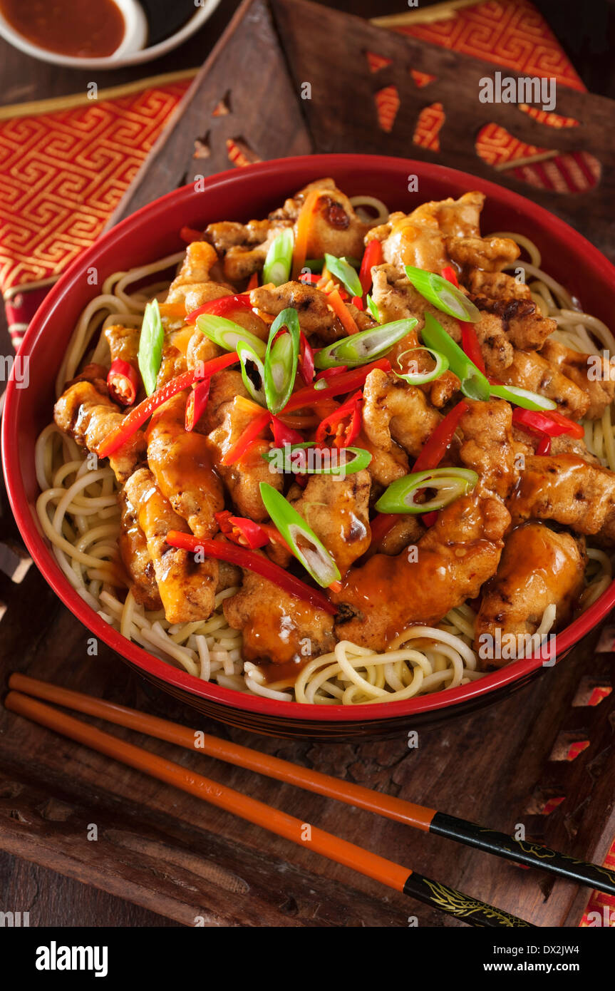 Crispy chilli beef. Chinese food. Stock Photo
