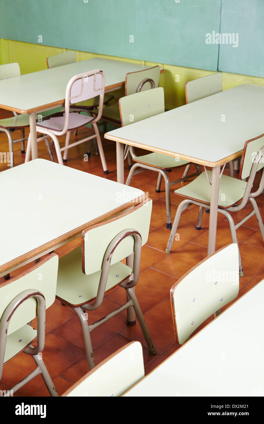Nursery school classroom table chairs hires stock photography and
