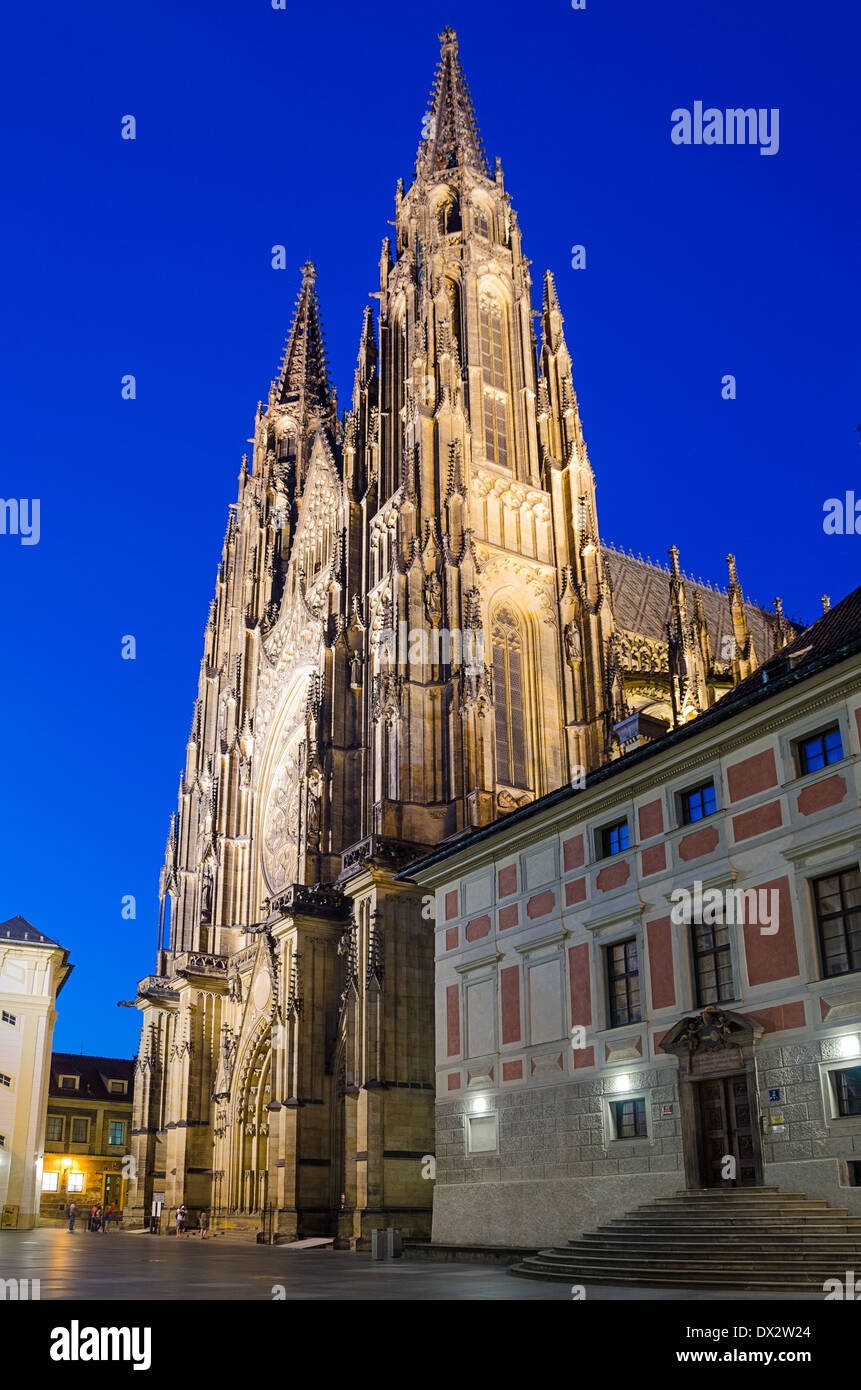 PRAGUE, CZECH REPUBLIC - SEP 05: St Vitus's Cathedral at Prague on Sep 05, 2013 Stock Photo