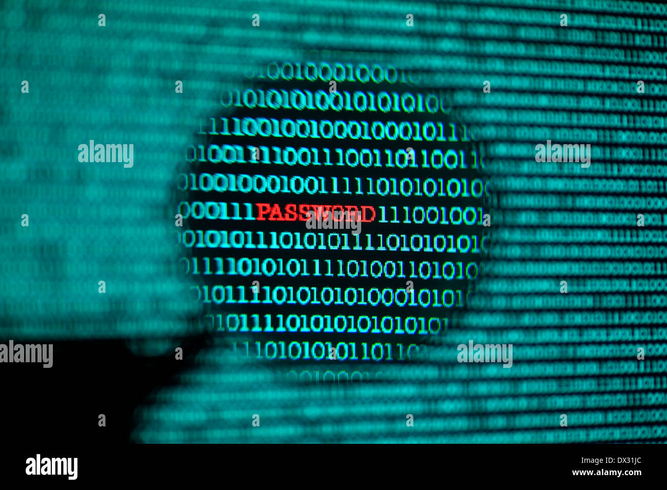 cyber crime password computer security Stock Photo