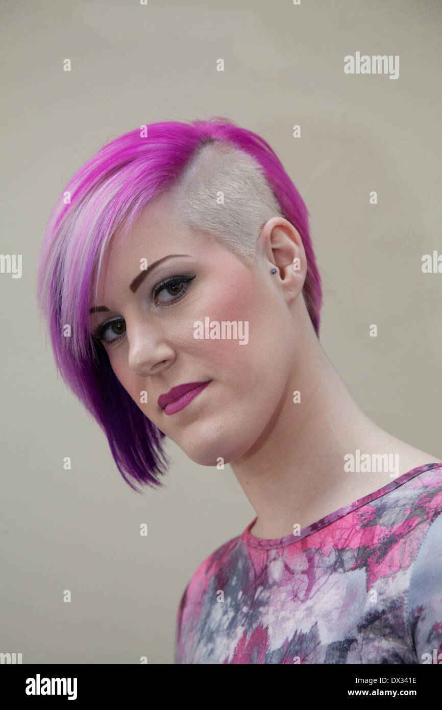 Stephanie Edwards from Bangor, at the NHF Wintergardens Hairdressing