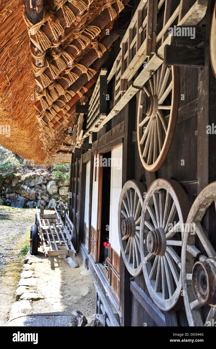 Old house at Hida folk village (Hida no sato) - Takayama, Japan Stock Photo