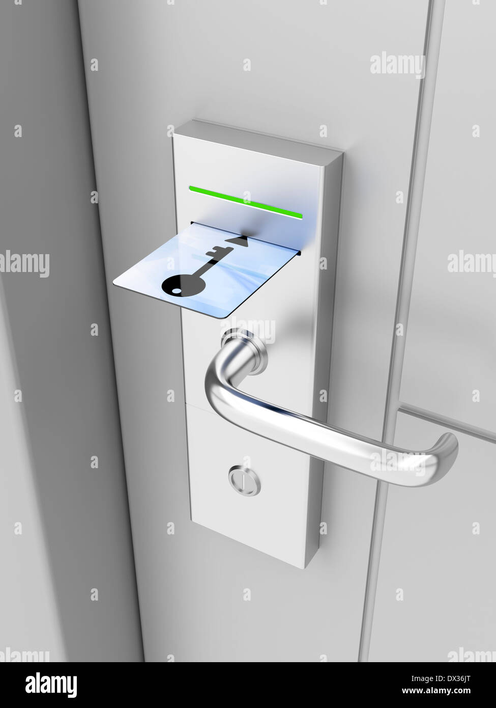 Electronic lock on door with keycard Stock Photo Alamy
