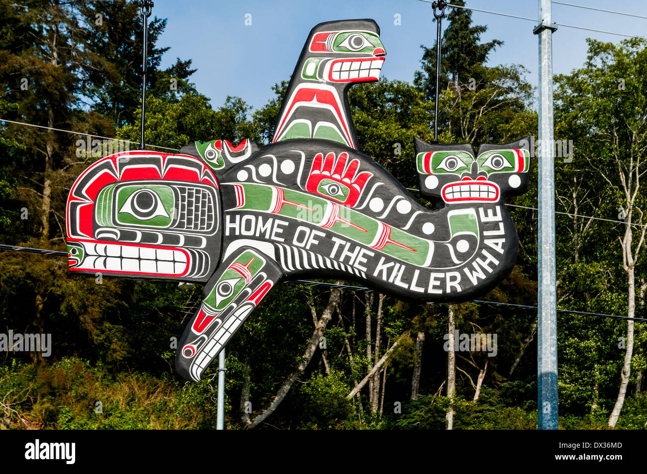 Killer Whale sign, Alert Bay , Cormorant Island, British