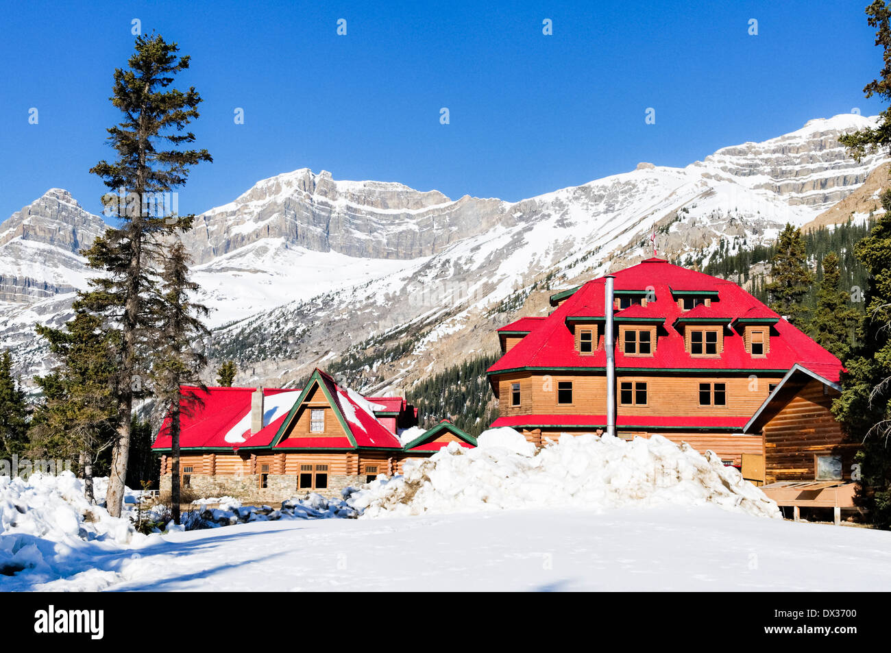 Num ti jah Lodge, Bow Lake, Banff National Park, Alberta, Canada Stock