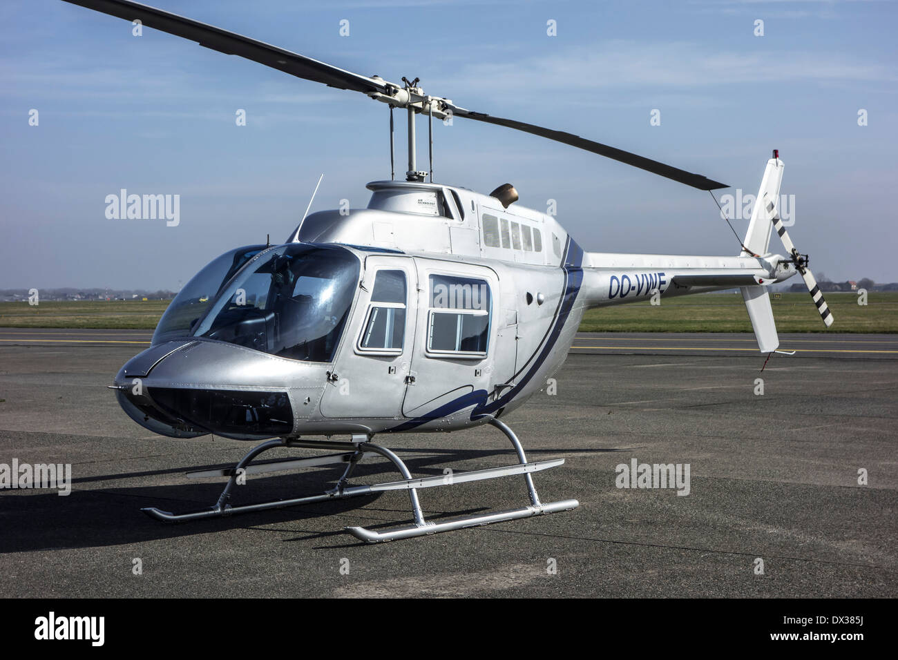 Five-place Augusta AB-206B JetRanger II helicopter Stock Photo