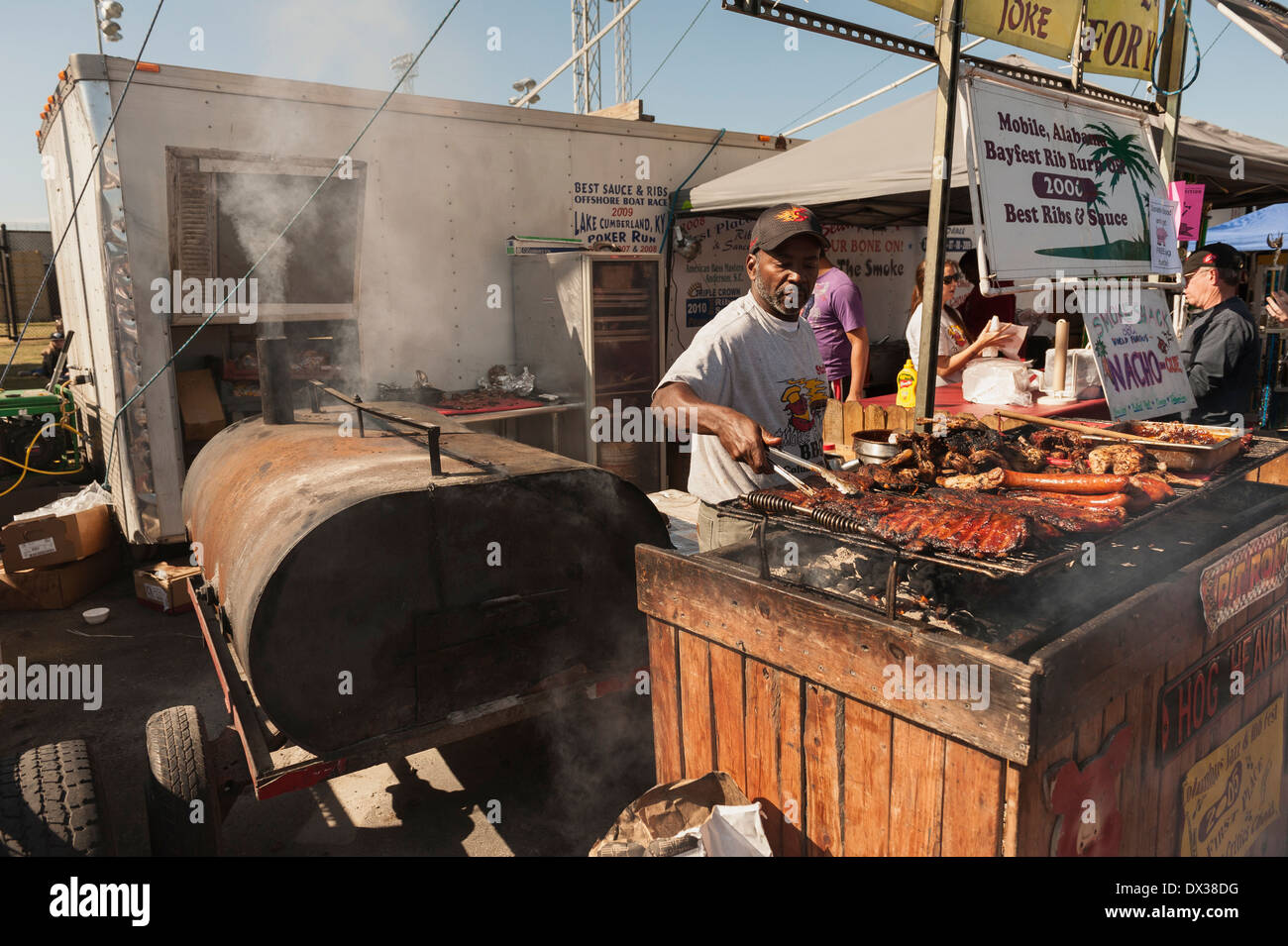 Lakeland Florida annual BBQ Pig Festival Competition sponsored by Publix  supermarkets Stock Photo - Alamy
