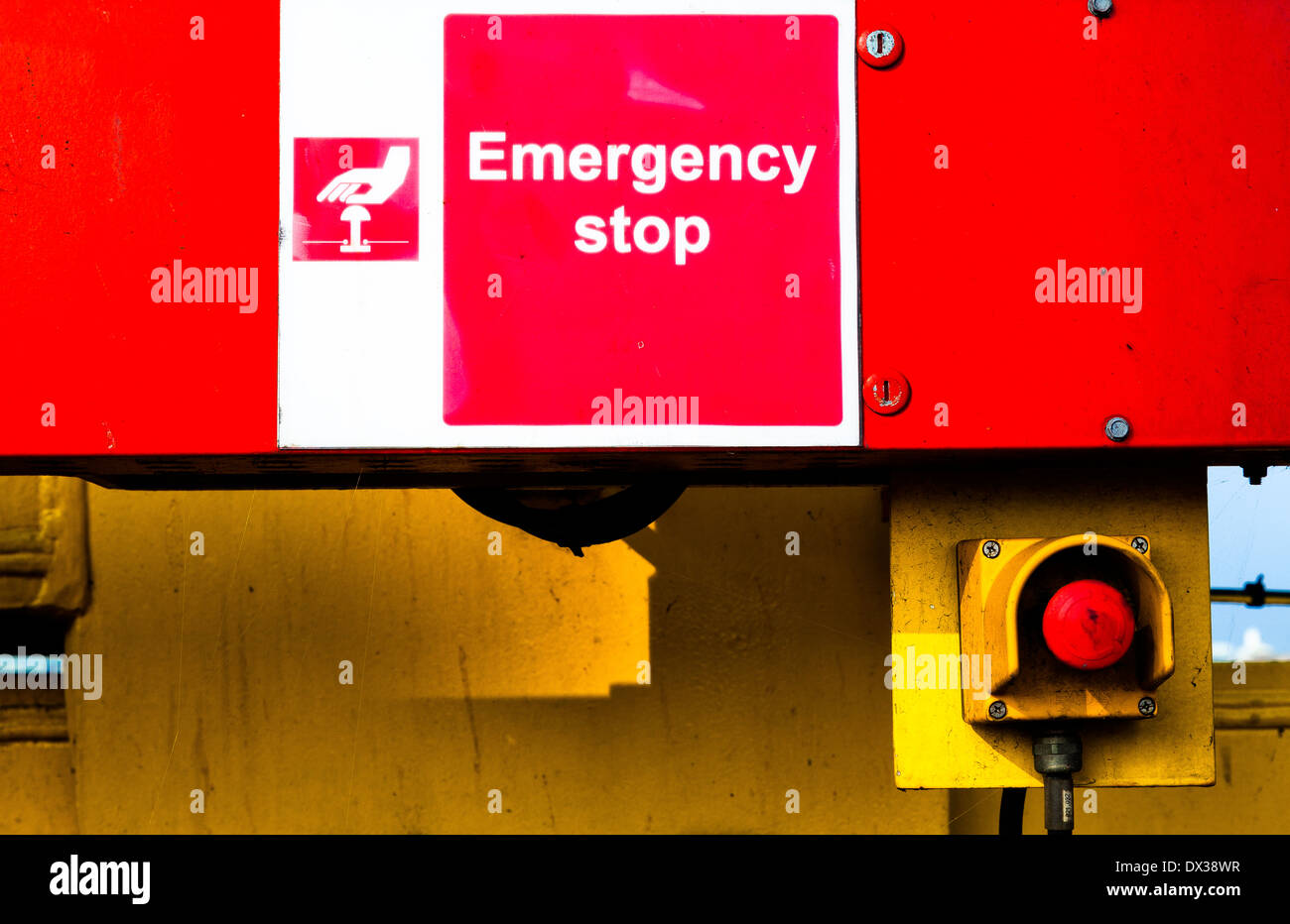 Notausschalter,Emergency Stop Stock Photo