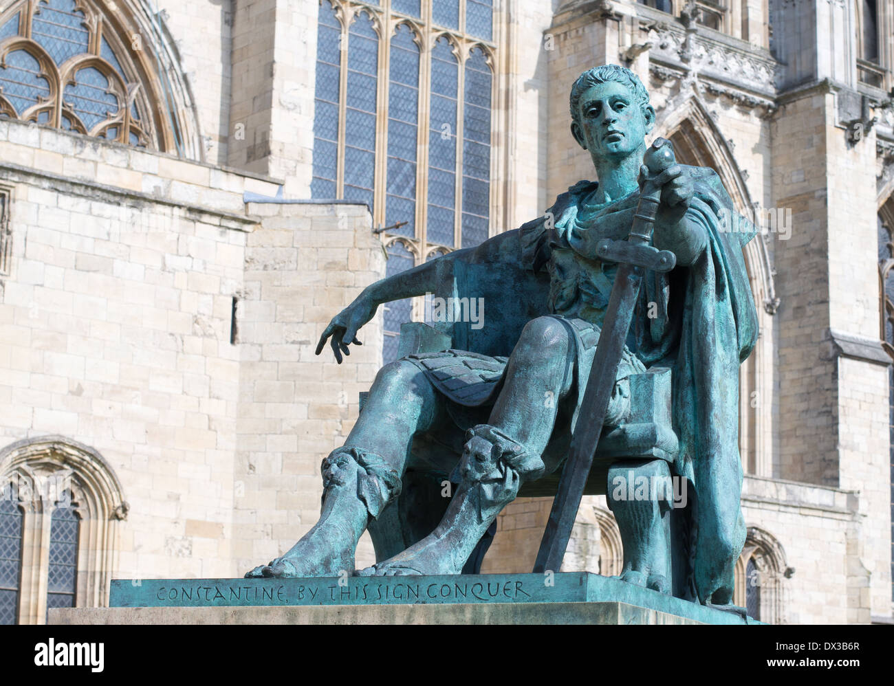 Statue of Roman Emperor Constantine the Great outside York Minster