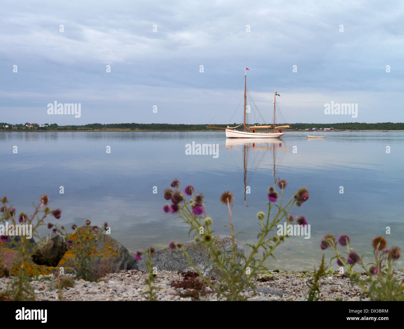 old sailboot at fårö, gotland, gotlands län, sweden Stock Photo