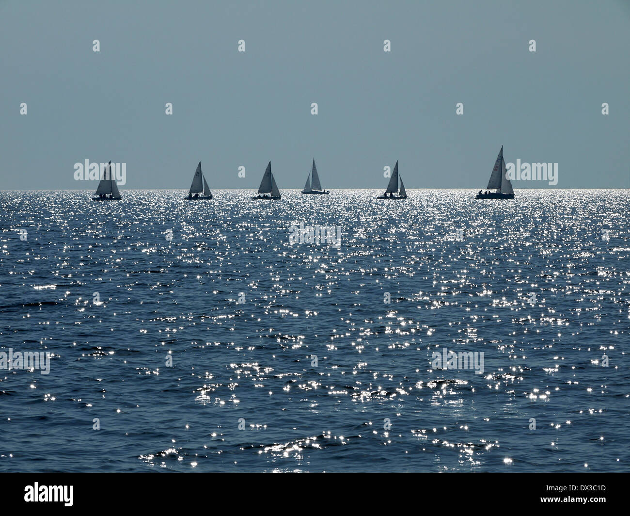 sailing regatta, baltic sea, sweden Stock Photo