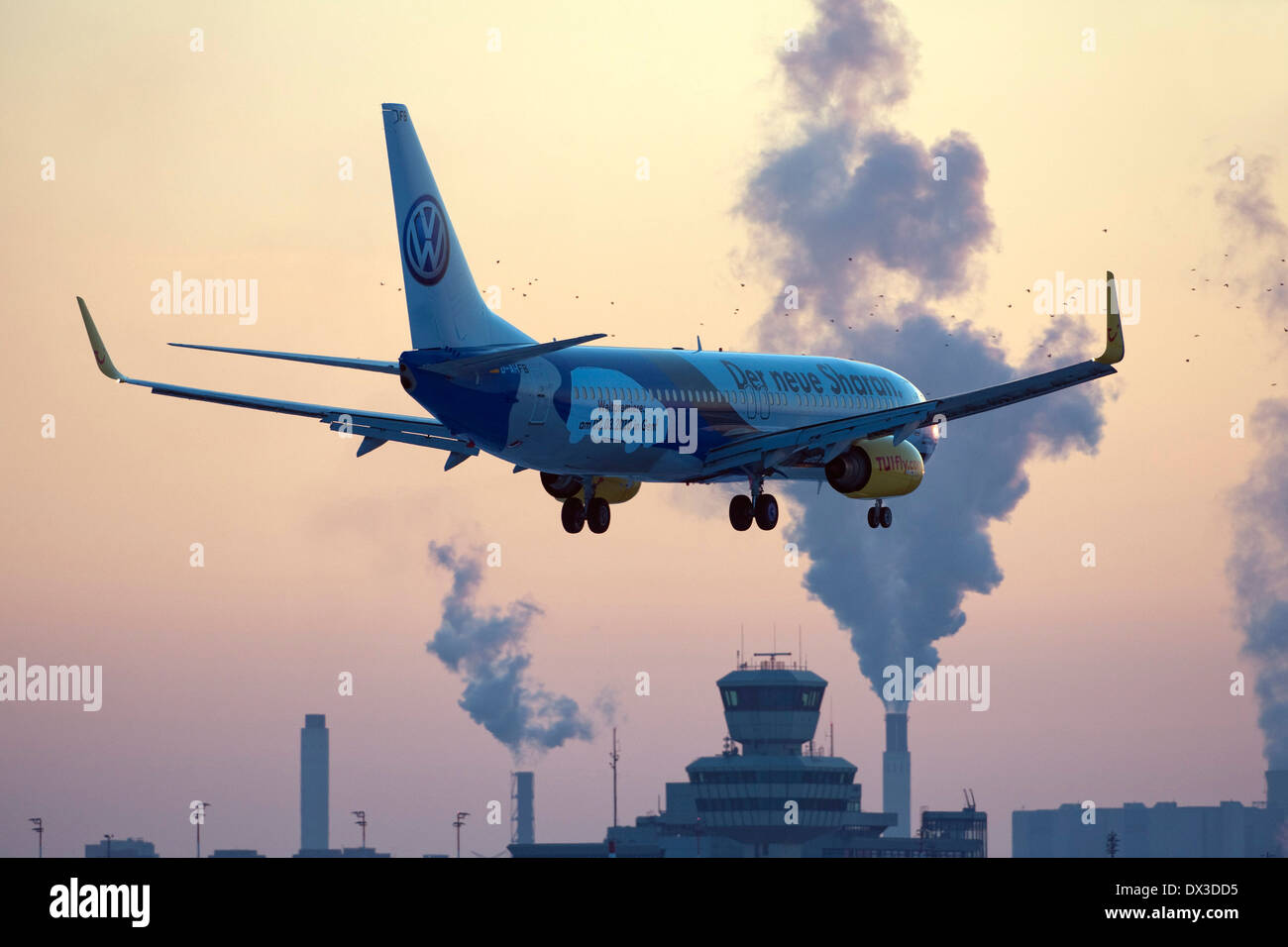Aircraft with VW advertising Stock Photo - Alamy