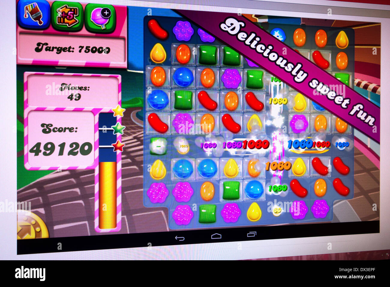 candy crush online entertainment Stock Photo - Alamy