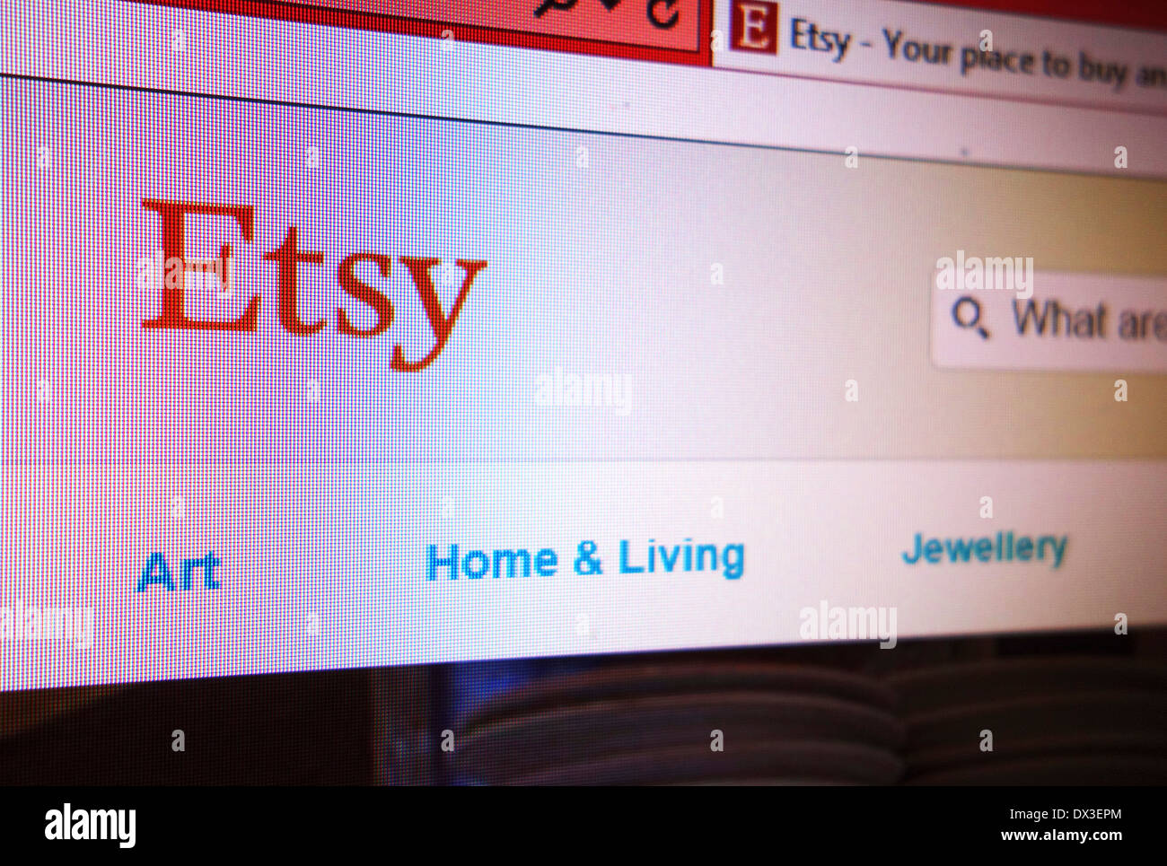 Etsy website internet online shopping Stock Photo
