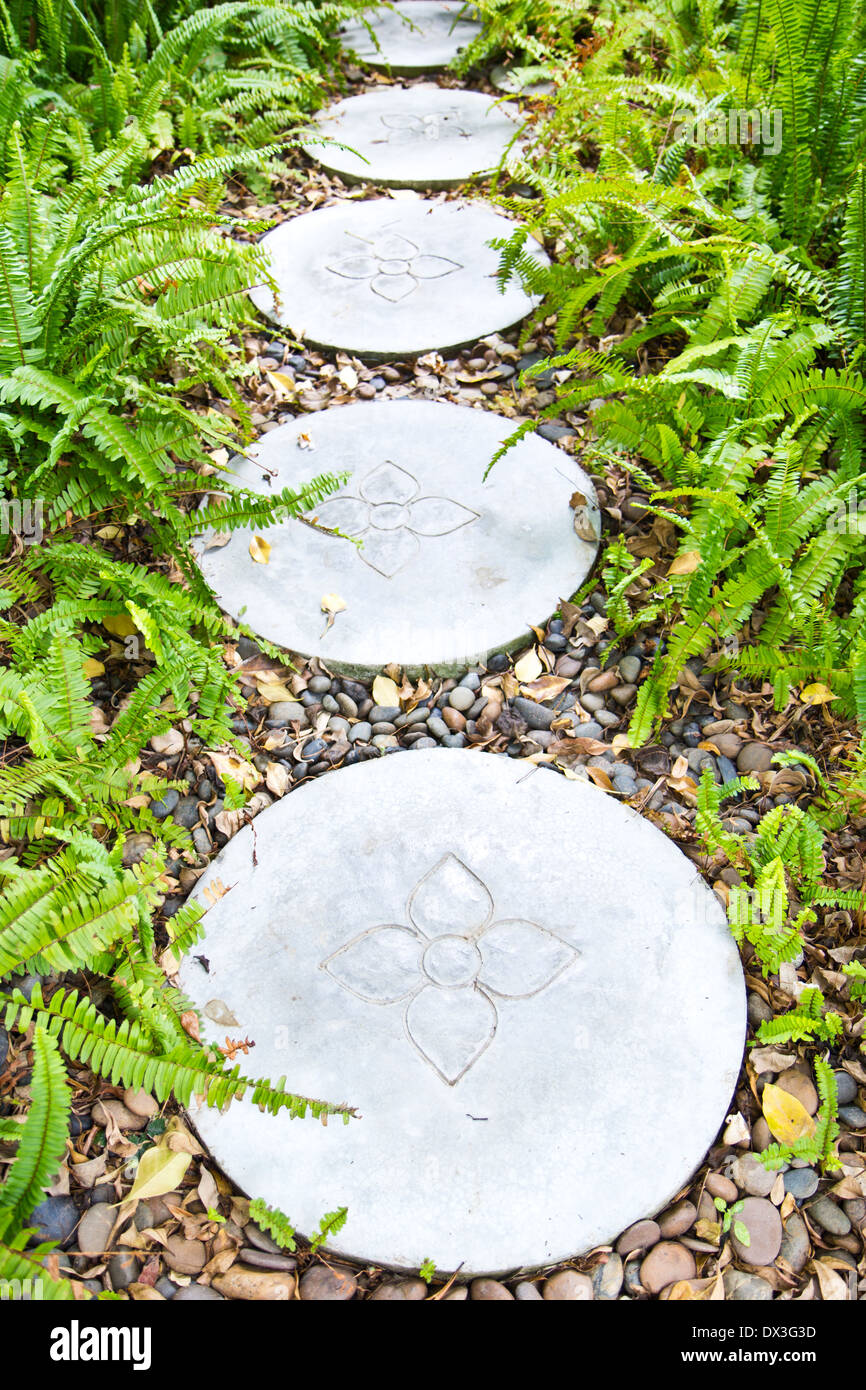 Garden Walk on path for Thai pattern Stock Photo - Alamy