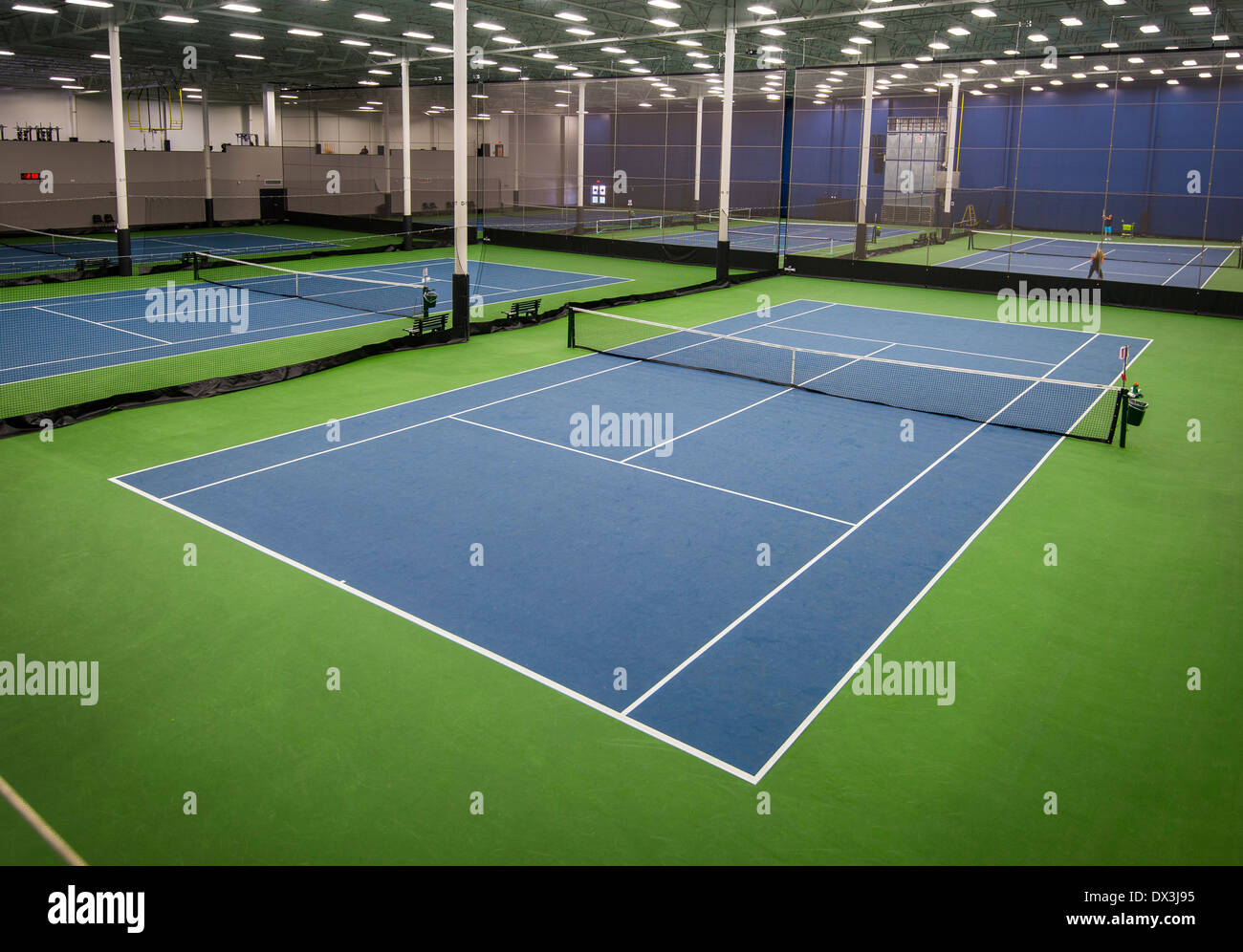 Indoor Tennis Courts Stock Photo