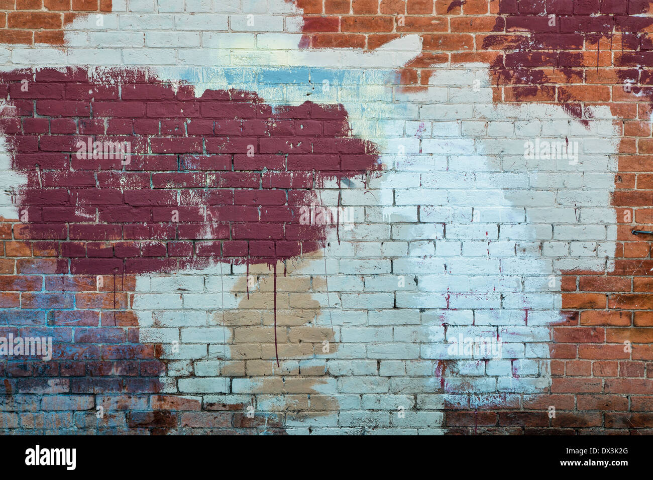 background texture of a grunge brick wall with graffiti painted over Stock  Photo - Alamy