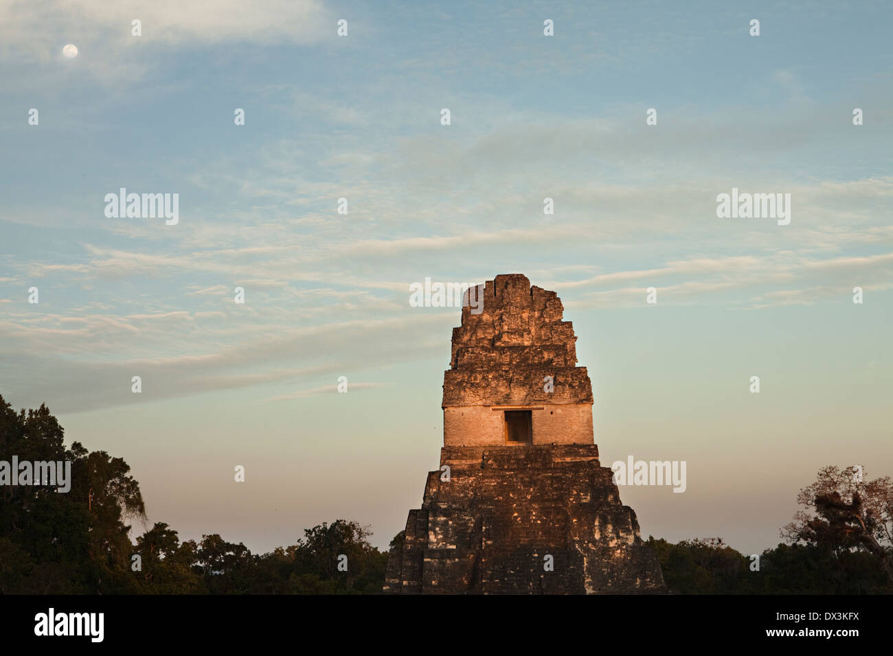 Temple at sunset, Antigua, Guatemala Stock Photo